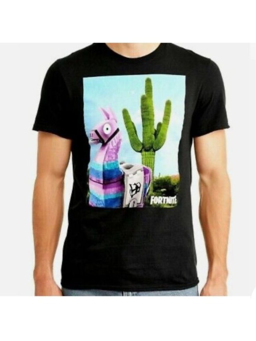 FORTNITE T-shirt Size 3XL Battle Royale LOOT LLAMA black with screen print